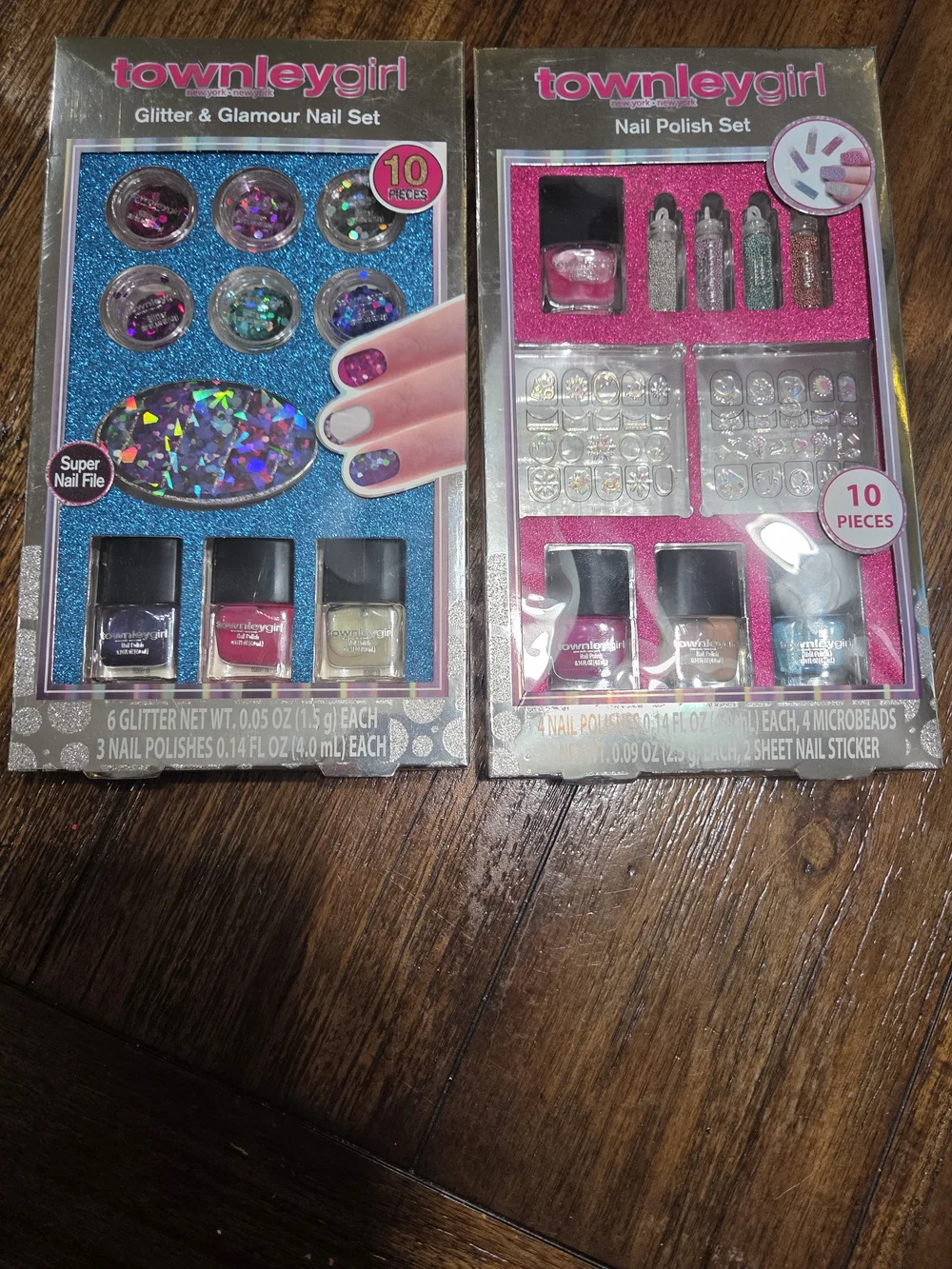 Glitter & Glamour Nail Set - Pink & Blue